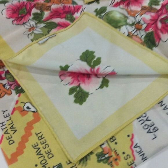 California USA Scarf  Souvenir Square USA Vintage - Picture 9 of 11